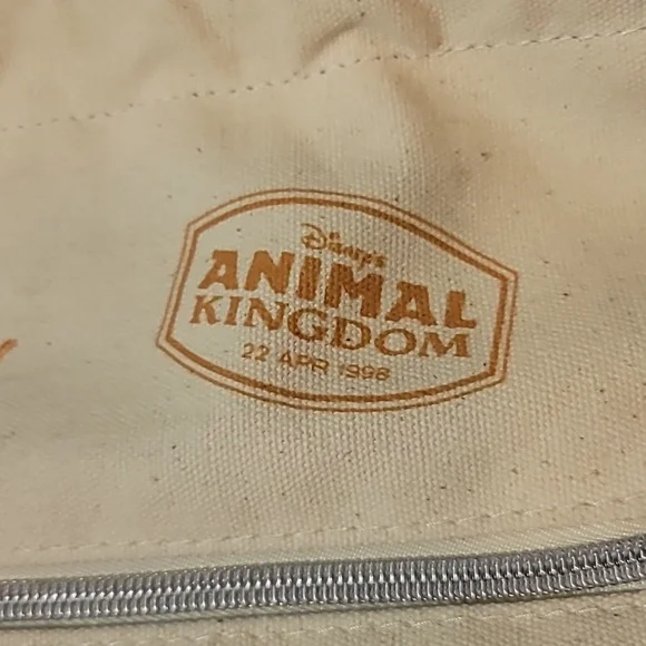 EUC Vintage Disney Park Exclusive Animal Kingdom Canvas Cinch Backpack (4/1998) - Picture 2 of 8
